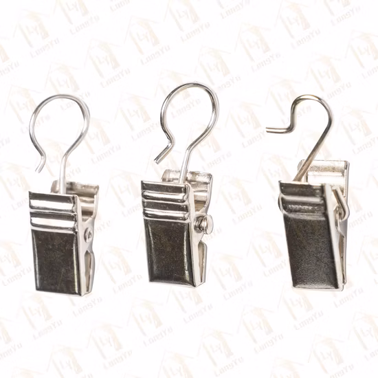 Fenster-Gardinenstangen-Clipring aus Metall